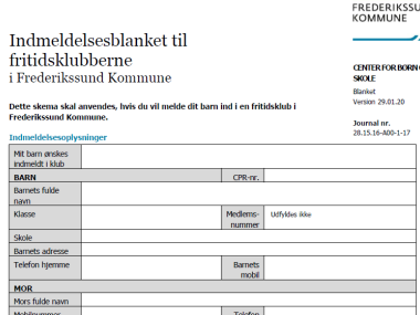 billede af indmelselse